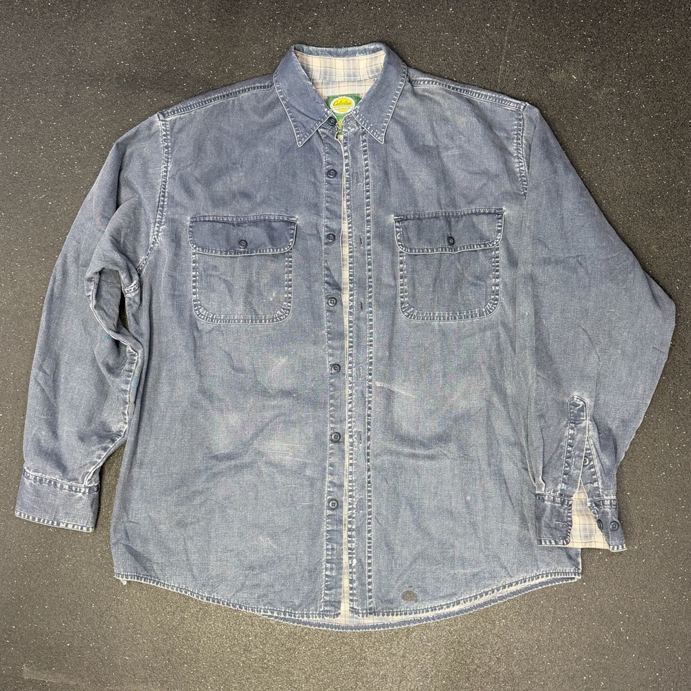 Vintage Cabela Flannel Lined Work Shirt/Jacket - Picture 2 of 8